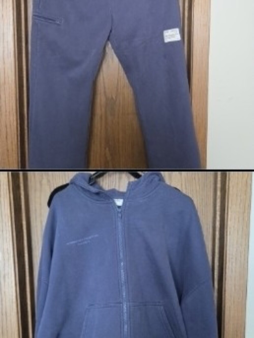 Comfrt Navy Zip-Up Hooded Sweatshirt And Jgger Sweatpants Set Small/Medium
